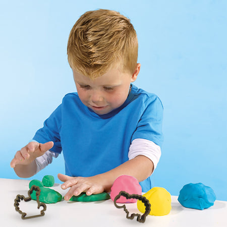 Kit di pasta per modellazione gigante ecologica (7x90 g con strumenti)