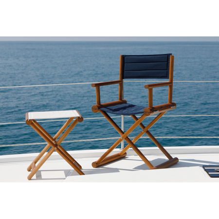 Sedia In Teak Blu Navy
