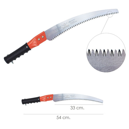 Segaccio con manico porta pertica Samurai per potatura lama curva 33 cm