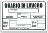Segnaletica Orario Di Lavoro 30X20