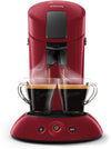 Philips HD6553/81 SENSEO ORIGINAL macchina per caffè a cialde, Aroma Booster, Crema Pus, 1 o 2 tazze, Rosso