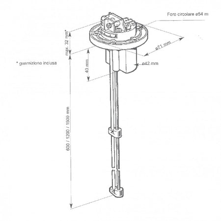 Sensore Livello Acqua Mm.600-1200