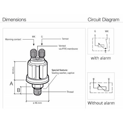 Sensore Press. Olio C/Allarme