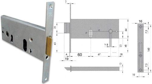 Serratura Mm60 X Profili Cisa 44155-60