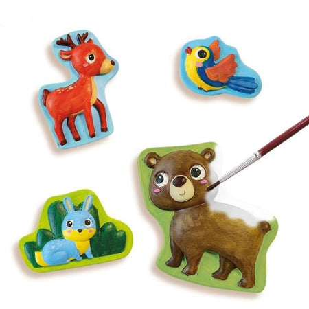Stampaggio e pittura - Animali della foresta - SES CREATIVE - Realizzato in plastica riciclata