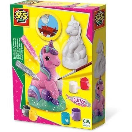 Modellare e dipingere - Unicorno - SES CREATIVE - Facile da riempire con gesso e acqua