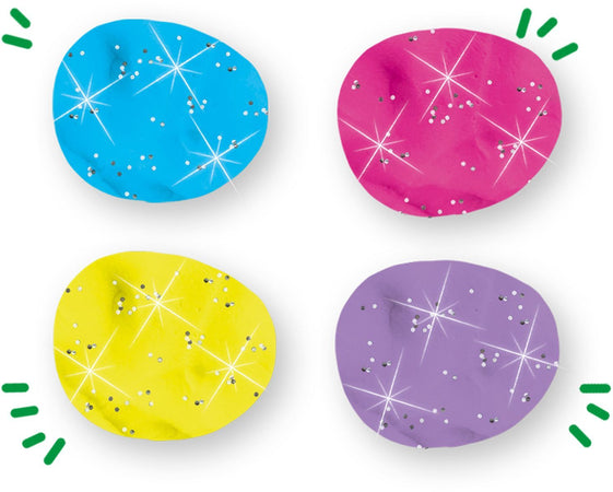 Argilla da modellare Feel Good - Glittering (4x90gr) - SES CREATIVE