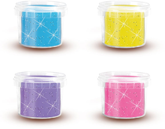 Argilla da modellare Feel Good - Glittering (4x90gr) - SES CREATIVE