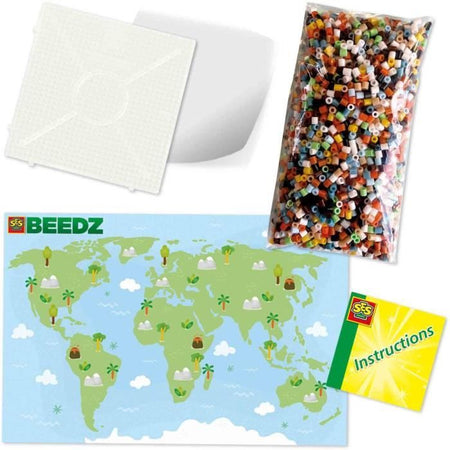 Perline da stirare - Animali del mondo - SES CREATIVE - Crea vari animali con 3500 perline e istruzioni.