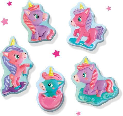 Modellare e dipingere - Cuccioli di unicorno - Hobby creativi - SES CREATIVE - Modella e dipingi 5 unicorni diversi.