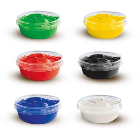 Guazzo (6x45ml) - SES CREATIVE - Sei colori: rosso, blu, bianco, nero, verde e giallo.