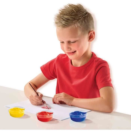 Guazzo (6x45ml) - SES CREATIVE - Sei colori: rosso, blu, bianco, nero, verde e giallo.