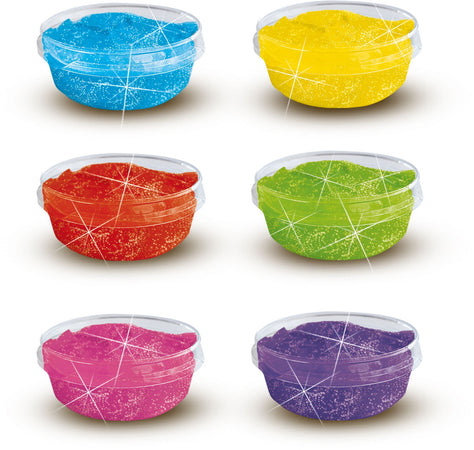 Guazzo glitter (6x45ml) - SES CREATIVE - Buona qualità, colori brillanti e coprenti - Packaging pratico e compatto