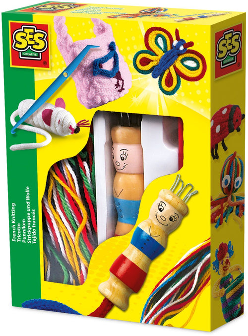 SES CREATIVE Tricotin - Con filati di diversi colori