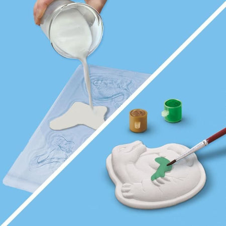 Dinosauri 2 in 1 - Modellare, dipingere e graffiare - Hobby creativi - SES CREATIVE - Modellare, dipingere e graffiare i dinosauri.