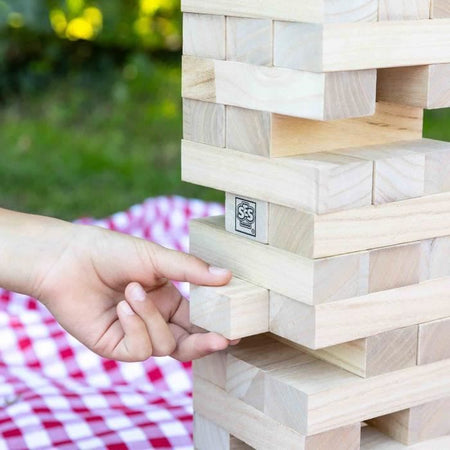 XXL Tumbling Tower - Gioco di abilità - SES CREATIVE - Versione XXL per esterni, emozionante per bambini e adulti.