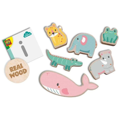 SES CREATIVE - Animali in legno da bilanciare e impilare