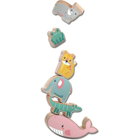 SES CREATIVE - Animali in legno da bilanciare e impilare