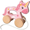 Unicorno in legno 2 in 1 - Da spingere e tirare - SES CREATIVE - Unicorno rosa da spingere o tirare.
