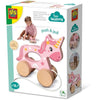 Unicorno in legno 2 in 1 - Da spingere e tirare - SES CREATIVE - Unicorno rosa da spingere o tirare.