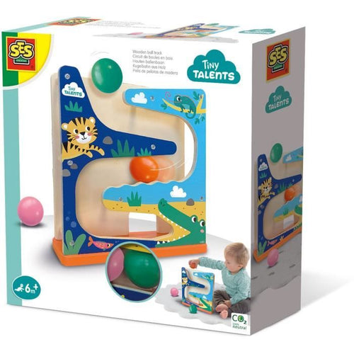 Circuito di palline di legno - Coccodrillo - SES CREATIVE
