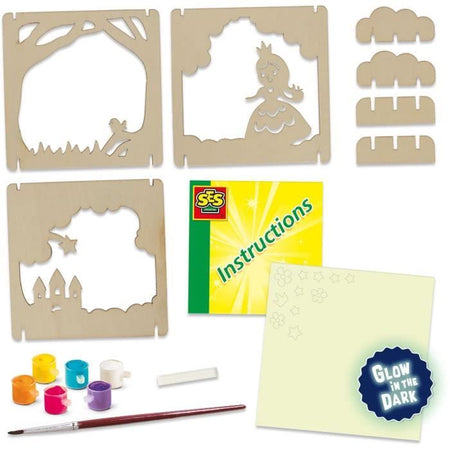 Scatola delle ombre a tema fiabesco (si illumina al buio) - SES CREATIVE