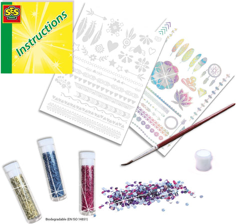 Tatuaggi glamour 3 in 1 - SES CREATIVE - Multicolor - Bianco - Per bambini dai 5 mesi