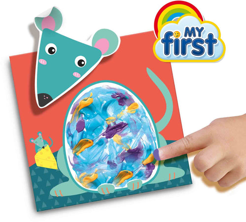 Il mio primo - Pittura con le dita - Animali - SES CREATIVE - Dipingi 8 carte di animali felici.