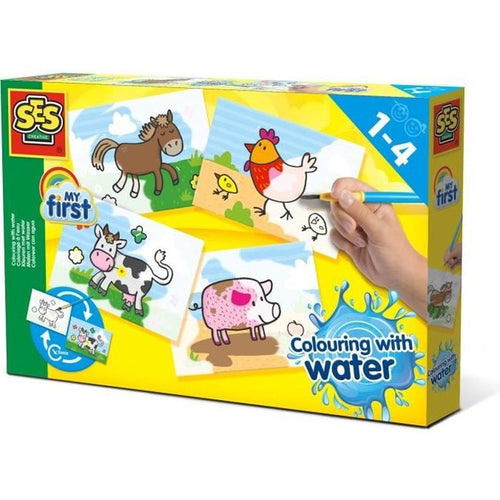 SES CREATIVE - 14455 - Colorare in acqua - Animali da fattoria