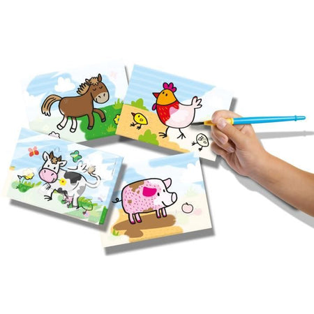 SES CREATIVE - 14455 - Colorare in acqua - Animali da fattoria