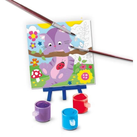 Dipingi con i numeri su tela - 3 animali domestici - SES CREATIVE