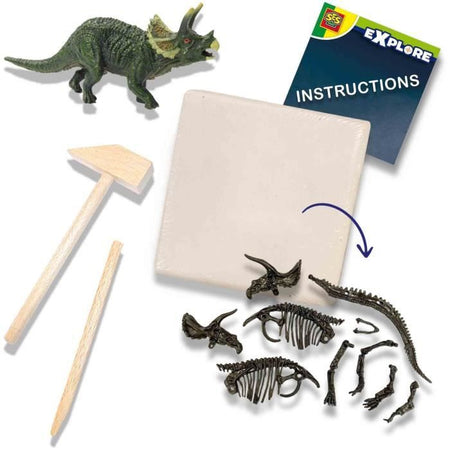 Scavo di dinosauri e scheletri 2 in 1 - Triceratopo - SES CREATIVE
