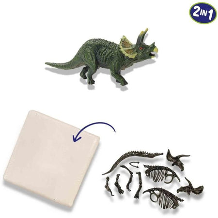 Scavo di dinosauri e scheletri 2 in 1 - Triceratopo - SES CREATIVE
