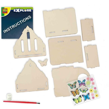 Hotel delle farfalle - Giocattolo educativo - SES CREATIVE - Costruisci e decora un hotel delle farfalle.