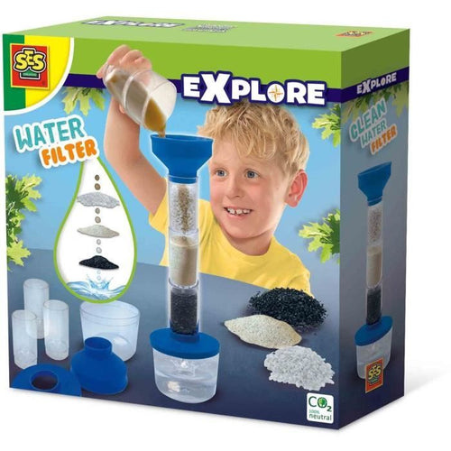 Filtro per la pulizia dell'acqua - Giocattolo educativo - SES CREATIVE - Scopri la scienza e la natura con il filtro dell'acqua.
