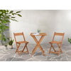 Set di legno Acacia FSC - composto da un tavolo quadrato e 2 sedie pieghevoli