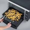Calore del forno mini Severin to2058 Ruota 42 L, pietra per pizza e curve, forno posabile 1.800 W, timer 120 min, acciaio nero/inossidabile