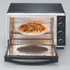 Calore del forno mini Severin to2058 Ruota 42 L, pietra per pizza e curve, forno posabile 1.800 W, timer 120 min, acciaio nero/inossidabile