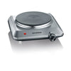 SEVERIN KP1092 Rechaud - piastra elettrica 1500W - diametro 18 cm - termostato regolabile - ideale per cucine piccole / Acciaio inox