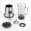SEVERIN SM3734 Frullatore, contenitore in vetro rimovibile da 1 litro, 2 velocità + funzione impulso, 22.000 giri / min, vano cavo, acciaio inossidabile / Nero