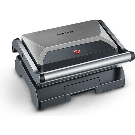 SEVERIN KG2394 Grill multifunzione compatto: carne - panini - verdure - piatti antiaderenti 23x14-5 cm - raccogli grassi