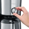 SEVERIN KA4845 TypeSwitch Caffettiera con filtro isotermico, Selettore di aromi, 8 tazze, Capacità: 1 L, Potenza: 1000 W, Acciaio inossidabile / Nero