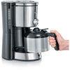 SEVERIN KA4845 TypeSwitch Caffettiera con filtro isotermico, Selettore di aromi, 8 tazze, Capacità: 1 L, Potenza: 1000 W, Acciaio inossidabile / Nero