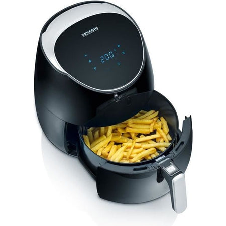 Multiforno ad aria calda SEVERIN FR2445 XXL: 5L - Friggitrice oil-free - 8 programmi - termostato regolabile - display LED - nero / i