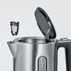 SEVERIN WK3418 Bollitore 1,7 L con temperatura regolabile fino a 100  C, incrementi di 5  C, display LCD, senza bisfenolo A, base 360 , acciaio inossidabile