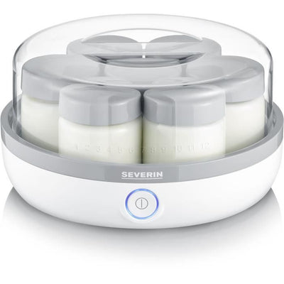 SEVERIN JG 3518 Yourtiere 7 vasi da 150 ml ciascuno, pratici e compatti, 100% BPA free, promemoria graduazione, avvolgicavo, 13 W