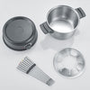 SEVERIN FO2473 Fonduta elettrica 8 persone con pentola in acciaio inox estraibile, Incluso: Paraspruzzi e 8 forchette