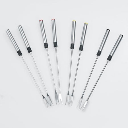 SEVERIN FO2473 Fonduta elettrica 8 persone con pentola in acciaio inox estraibile, Incluso: Paraspruzzi e 8 forchette