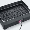 Severin - PG8567 - Barbecue da tavolo elettrico, 2.200 W, ghisa in alluminio fuso, fumio e canotta d'acqua dell'odore, noi