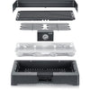 Severin - PG8567 - Barbecue da tavolo elettrico, 2.200 W, ghisa in alluminio fuso, fumio e canotta d'acqua dell'odore, noi